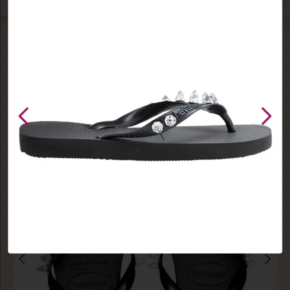 Havaianas black x Swarovski NWT - Picture 5 of 8